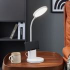 Witte tafellamp kunststof, Vinnie, 2,1W, warm tot koud wit verstelbare LED, 3-staps dimbaar