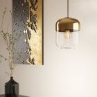 Gouden design hanglamp glas, Jeanny