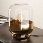 Gouden design tafellamp glas, Jeanny, met schakelaar