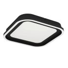 Zwarte moderne plafondlamp aluminium, Thijn, 11W, warm tot koud wit verstelbare LED, 3-staps dimbaar