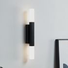 Zwarte moderne spiegelverlichting aluminium, Yolande, 5,5W, 3000K LED, IP44