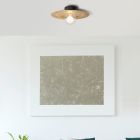 Zwarte klassieke plafondlamp metaal, Rimke