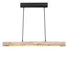 Landelijke hanglamp Abbas, bruin, hout, 3000K LED