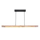 Landelijke hanglamp Abbas, bruin, hout, 3000K LED