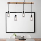 Landelijke hanglamp hout, Mariya