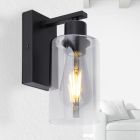 Zwarte moderne wandlamp glas, Mariya