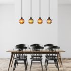 Veelkleurige retro hanglamp glas, Zoubida