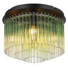 Groene design plafondlamp glas, Genelva