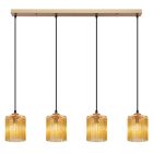 Amberkleurige design eettafel hanglamp acryl, Marthijn