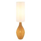 Witte landelijke vloerlamp stof, Nelleke, met schakelaar