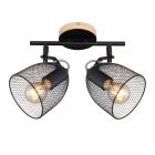 Zwarte plafondspot Balenco, metaal, industrieel