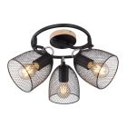 Zwarte plafondspot Balenco, metaal, industrieel