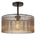 Zwarte design plafondlamp acryl, Lies