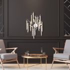 Chromen design wandlamp aluminium, Lanah