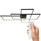Moderne plafonnière Terri, zwart, metaal, warm tot koud wit verstelbare LED