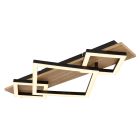 Zwarte design plafondlamp metaal, Beniamino, 24W, 3000K LED