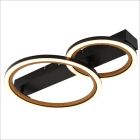 Zwarte design plafondlamp aluminium, Danieke, 30W, 3000K LED