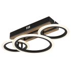 Zwarte design plafondlamp metaal, Benedicte, 21W, white switch LED