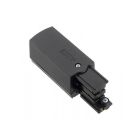 Zwarte aansluitdoos, aarde rechts, 3-fase