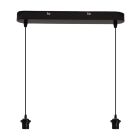 Aluminium hanglamp zonder kap zwart, Rika