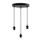 Aluminium hanglamp zonder kap zwart, Rika