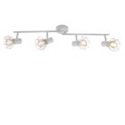 Industriële plafondspot Jaylano, wit, langwerpig, 4L