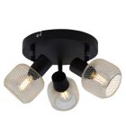 Grijze plafondspot Emado, metaal, industrieel, 3L