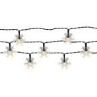 Sneeuwvlokken solar snoer tuinverlichting 50 LED warm wit