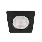 Filo inbouwspot, zwart, afgeronde hoeken