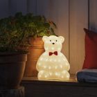 Teddybeer met strik, 38 cm, voor binnen en buiten