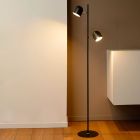Zwarte vloerlamp modern, Skanska, 5W, 2700K LED, met touchdimmer