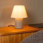 Keramische tafellamp beige, Macia, met schakelaar