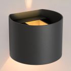 Grijze wandlamp Xio, Aluminium