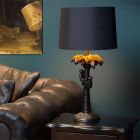 Zwarte tafellamp Extravaganza Coconut, kunststof