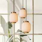 Witte hanglamp Gosse, keramiek