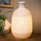 Witte tafellamp Tiesse, steen