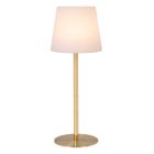 Gouden oplaadbare buiten tafellamp modern, Tyon, 2W, 2700K LED, IP65, met touchdimmer