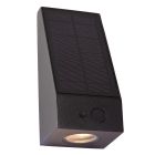 Zwarte buiten wandlamp op zonne-energie modern, Irwin, 2W, 2700K LED, IP54