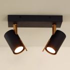 Zwarte plafondspot Grony, metaal