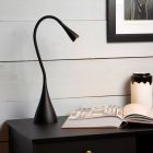 Zwarte bureaulamp modern, Zozy, 3W, 3000K LED, 3-staps dimbaar