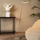 Chromen staande leeslamp modern, Aaron, 12W, 2700K LED, met touchdimmer