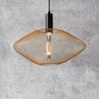 Gouden hanglamp Mesh, metaal