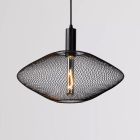 Zwarte hanglamp Mesh, metaal