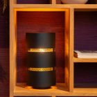 Zwarte tafellamp modern, Rosas, met schakelaar