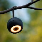 Zwarte oplaadbare wandlamp modern, Lunex, 2W, 3000K LED, IP54, met schakelaar