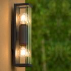 Antraciete buitenlamp Claire, glas