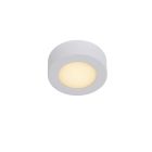 Witte plafonniere Brice, aluminium, 8w geintegreerd warm wit LED