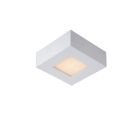 Witte plafonniere Brice, aluminium, 8w geintegreerd warm wit LED