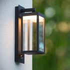 Antraciete buiten wandlamp met bewegingssensor modern, Clairette, 15W, 3000K LED, IP54