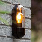 Zwarte buitenlamp klassiek, Capsule, IP54